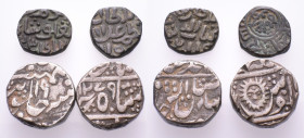 INDIA, Mughal Empire. Circa 10th - 17th century. (Silver/Bronze, 29.09 g). A lot of Four (4) silver and bronze issues from the the Mughal Empire. Most...