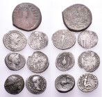 MISCELLANEA. Circa 4th century BC - 16th century AD. (Silver/Bronze, 34.74 g). A lot of Seven (7) coins, including a bronze coin by Philip II, a Roman...