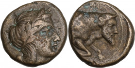 Southern Campania, Neapolis, c. 325-320 BC. Æ (16mm, 5.10g). Good Fine
