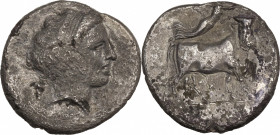 Southern Campania, Neapolis, c. 300-275 BC. AR Didrachm (19mm, 7.10g). Fine