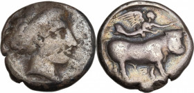 Southern Campania, Neapolis, c. 300-275 BC. AR Didrachm (18mm, 7.30g). Fine