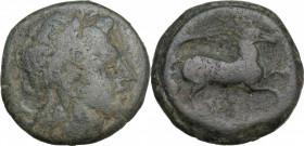 Northern Apulia, Salapia, c. 225-210 BC. Æ (20.5mm, 7.70g). Fine