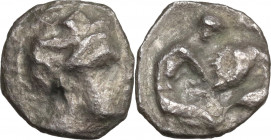 Southern Apulia, Tarentum, c. 380-325 BC. AR Diobol (15mm, 0.70g). Good Fine
