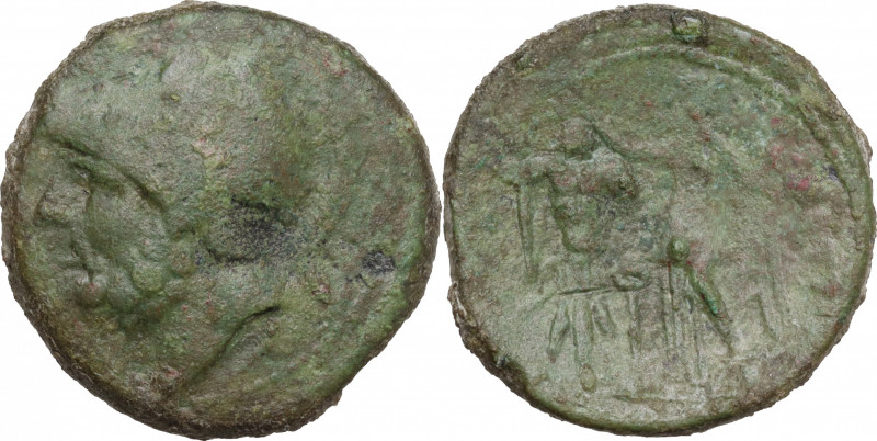Bruttium, The Brettii, c. 214-211 BC. Æ Double Unit - Didrachm (26mm, 13.70g). F...