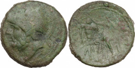 Bruttium, The Brettii, c. 214-211 BC. Æ Double Unit - Didrachm (26mm, 13.70g). Fine - Good Fine