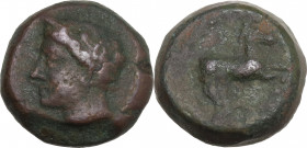Sicily, Carthaginian Domain, c. 375-350 BC. Æ (14mm, 6.00g). Fine