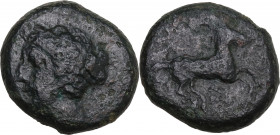 Sicily, Carthaginian Domain, c. 375-350 BC. Æ (16mm, 6.10g). Fine