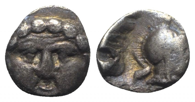 Pisidia, Selge, c. 350-300 BC. AR Obol (10mm, 0.80g, 3h). Facing gorgoneion. R/ ...