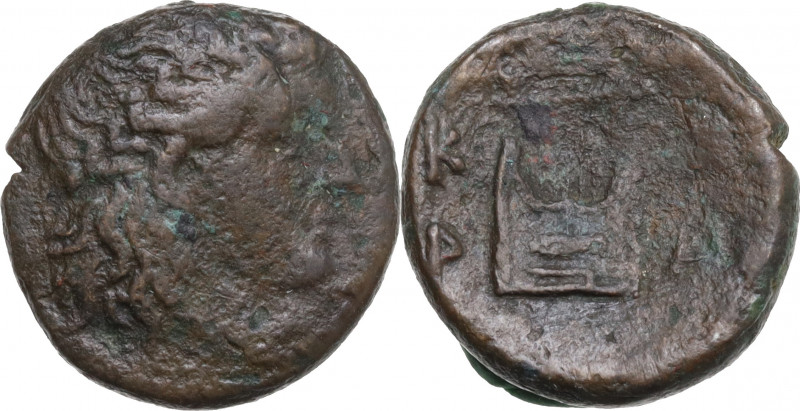 Kyrenaica, Kyrene. Magas (King of Kyrene, c. 282/75-250 BC). Æ (16mm, 3.60g). Fi...
