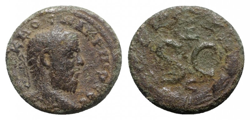 Macrinus (217-218). Seleucis and Pieria, Antioch. Æ (19.5mm, 3.83g, 12h). Laurea...