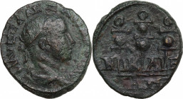 Severus Alexander (222-235). Bythinia, Nicaea. Æ (20mm, 4.50g) - R/ Three standards. Good Fine