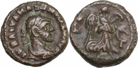 Maximianus (286-305). Egypt, Alexandria. BI Tetradrachm (17mm, 7.50g) - R/ Nike. About VF
