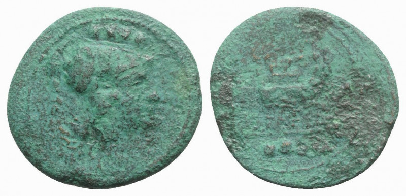 Anonymous, Luceria(?), 211-208 BC (or later). Æ Triens (22mm, 5.40g, 6h). Helmet...