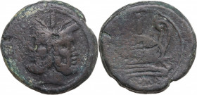Anonymous, Rome, after 211 BC. Æ As (34mm, 38.90g). Good Fine