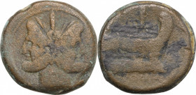 Anonymous, Rome, after 211 BC. Æ As (31mm, 31.80g). Good Fine