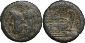 Anonymous, Rome, after 211 BC. Æ As (33mm, 33.00g). Fine