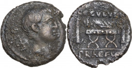 Roman Imperatorial, L. Livineius Regulus, Rome, 42 BC. AR Denarius (17mm, 4.00g). Fine