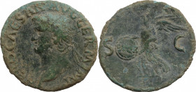 Nero (54-68). Æ As (27mm, 9.70g). Rome - R/ Victory. Fine