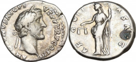 Antoninus Pius (138-161). AR Denarius (17mm, 3.20g). Rome - R/ Aequitas. Good Fine