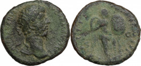Lucius Verus (161-169). Æ Dupondius (25mm, 9.80g). Rome - R/ Victory. Fine