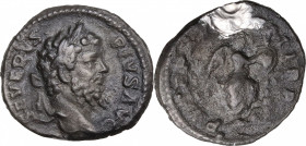Septimius Severus (193-211). AR Denarius (18.5mm, 3.00g). Rome - R/ Victory. Fine