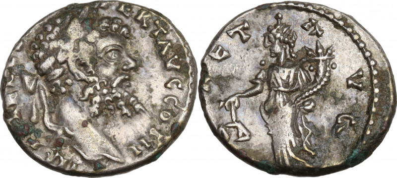 Septimius Severus (193-211). AR Denarius (17.5mm, 2.90g). Emesa - R/ Moneta. Nea...