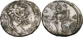 Septimius Severus (193-211). AR Denarius (17.5mm, 2.90g). Emesa - R/ Moneta. Near VF