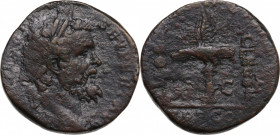 Septimius Severus (193-211). Æ Sestertius (32mm, 24.20g). Rome - R/ Aquila. Fine