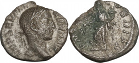 Severus Alexander (222-235). AR Denarius (17mm, 2.00). Rome - R/ Annona. Fine