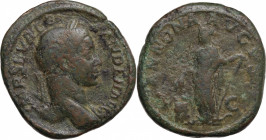 Severus Alexander (222-235). Æ Sestertius (31mm, 23.00g). Rome - R/ Annona. Fine