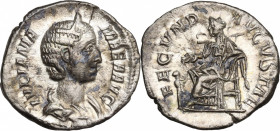 Julia Mamaea (Augusta, 222-235). AR Denarius (19mm, 2.20g). Rome - R/ Fecunditas. Near VF