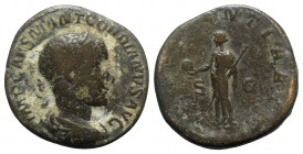 Gordian III (238-244). Æ Sestertius (31mm, 25.25g, 12h). Rome, 238-9. Laureate and draped bust r. R/ Providentia standing l. with transverse sceptre a...