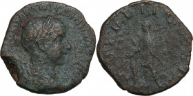 Gordian III (238-244). Æ Sestertius (29mm, 14.40g). Rome - R/ Emperor sacrificing. Fine