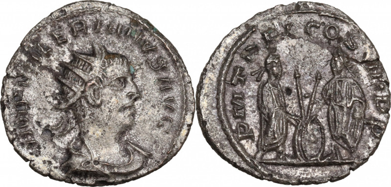 Valerian I (253-260). AR Antoninianus (22mm, 3.30g). Antioch - R/ Valerian and G...