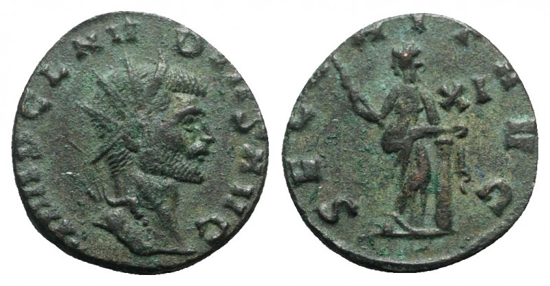 Claudius II (268-270). Radiate (19mm, 3.54g, 12h). Rome. Radiate head r. R/ Secu...