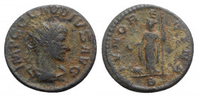 Claudius II (268-270). Antoninianus (19mm, 3.50g, 12h). Mediolanum, 268-9. Radiate, draped, and cuirassed bust r. R/ Juno standing l., holding patera ...