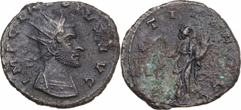 Claudius II (268-270). Radiate / Antoninianus (20mm, 3.00g) - R/ Laetitia. Good ...