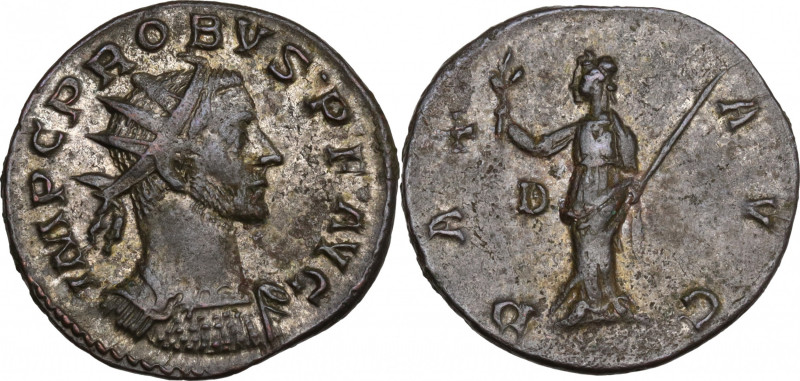 Probus (276-282). Radiate / Antoninianus (22.5mm, 3.54g, 6h). Lugdunum - R/ Pax....