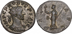 Probus (276-282). Radiate / Antoninianus (22.5mm, 3.54g, 6h). Lugdunum - R/ Pax. Good Fine - near VF