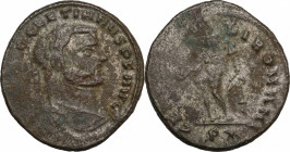 Diocletian (284-305). Æ Follis (28mm, 9.80g). Rome - R/ Genius. Fine