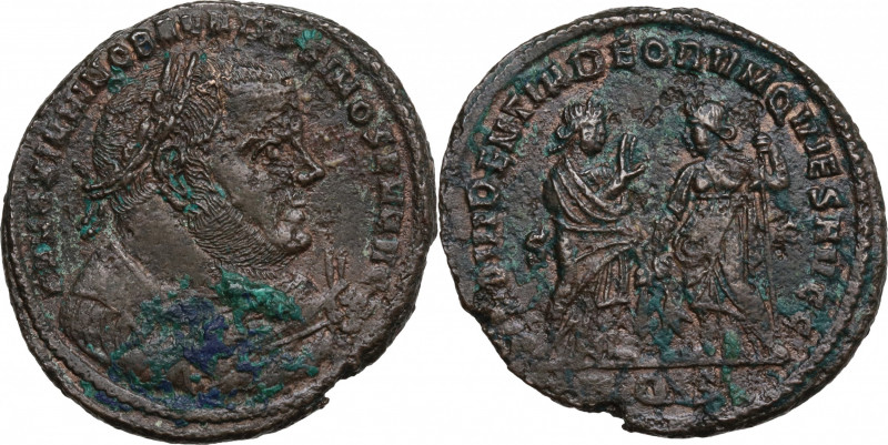 Maximianus (Senior Augustus, 305-307). Æ Follis (30mm, 10.20g). Aquileia. Good F...