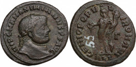 Maximianus (286-305). Æ Follis (28mm, 10.80g). Alexandria - R/ Genius. Near VF