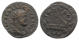 Allectus (293-296). Æ Quinarius (20mm, 2.25g, 6h). "C" mint. Radiate and cuirassed bust r. R/ Galley l.; QC. RIC V 126. Good Fine