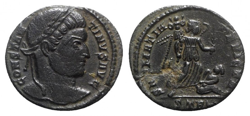 Constantine I (307/310-337). Æ Follis (19mm, 2.61g, 12h). Treveri, 323-4. Laurea...