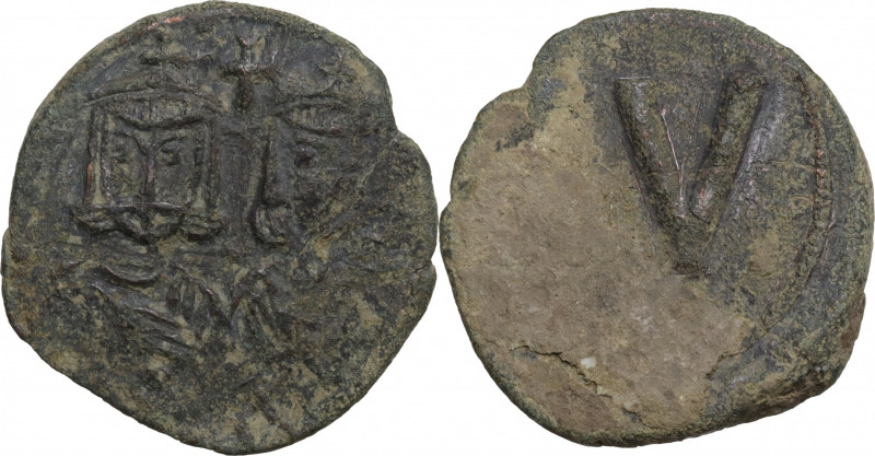 Michael II and Theophilus (820-829). Æ 40 Nummi (2mm, 4.10g). Syracuse. Fine