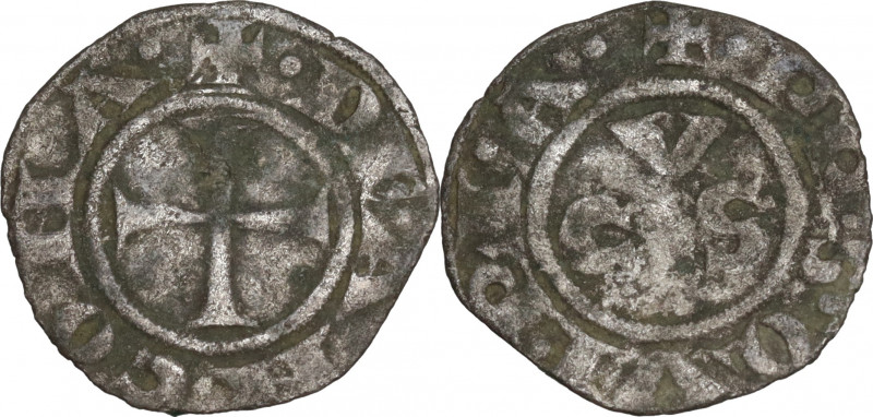 Italy, Ancona, Republic, 13th century. AR Denaro (15mm, 0.50g). Good Fine