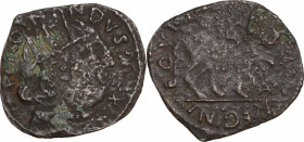 Italy, l'Aquila. Ferdinando I d'Aragona (1458-1494). Æ Cavallo (19mm, 1.20g). Fine