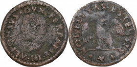 Italy, Ferrara. Alfonso I d'Este (1505-1534). Denaro (18mm, 1.70g). Good Fine