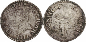 Italy, Ferrara. Ercole II d'Este (1534-1559). AR Grossetto (20mm, 1.80g). Fine