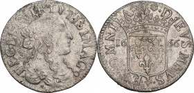 Italy, Fosdinovo. Maria Maddalena Centurioni Malaspina (1667-1669). AR Luigino 1666 (20mm, 1.90g). Good Fine